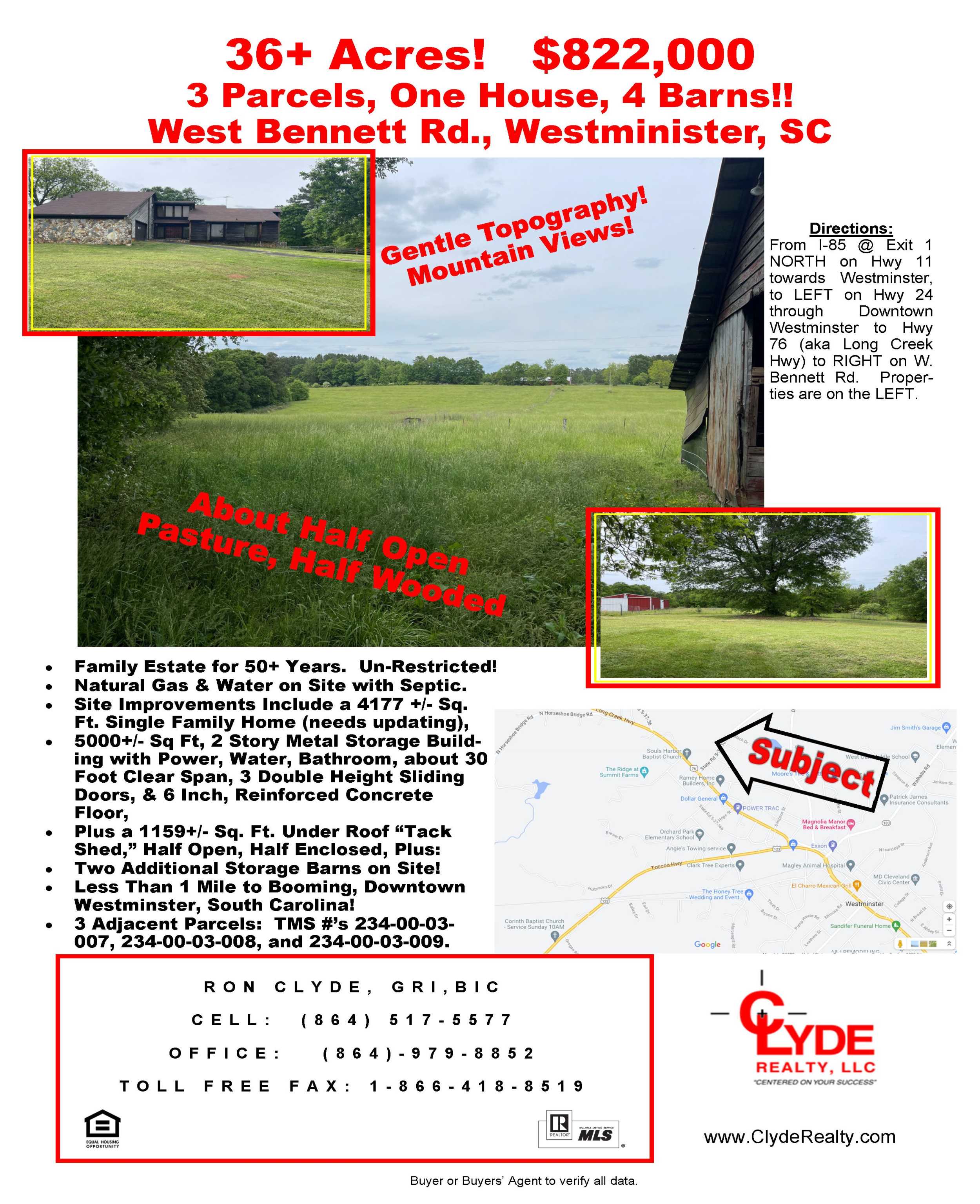 328 W Bennett Rd, Westminster, SC